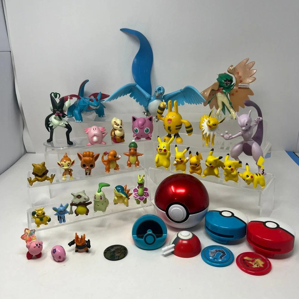 Pokemon Action Figure Lot 36 Mixed Sizes Multi Color Pikachu Mewtwo Articuno